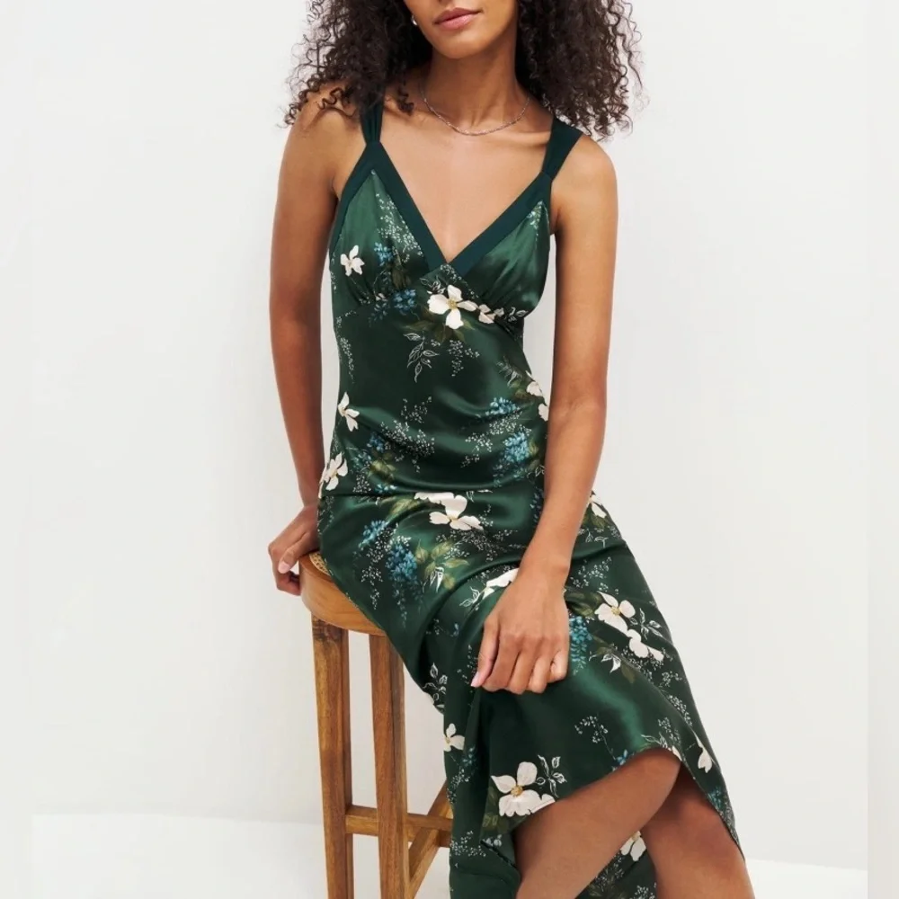 Reformation Neola floral-print silk dress, Brand new, never worn, never washed._4
